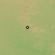 Shaded relief of the 60 km around Akungba, drawn from the GMTED2010 grid