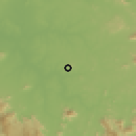 Shaded relief of the 60 km around Mal Fula, drawn from the GMTED2010 grid