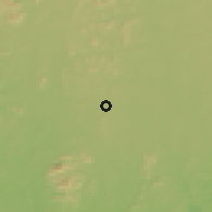 Shaded relief of the 60 km around Akure, drawn from the GMTED2010 grid