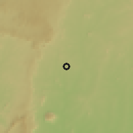 Shaded relief of the 60 km around Masaka, drawn from the GMTED2010 grid
