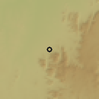 Shaded relief of the 60 km around Michika, drawn from the GMTED2010 grid