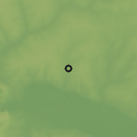 Shaded relief of the 60 km around Mokwa, drawn from the GMTED2010 grid