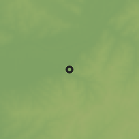 Shaded relief of the 60 km around Mutum Biyu, drawn from the GMTED2010 grid