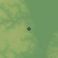 Shaded relief of the 60 km around Akwukwu, drawn from the GMTED2010 grid