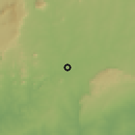 Shaded relief of the 60 km around Nassarawa, drawn from the GMTED2010 grid