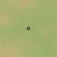 Shaded relief of the 60 km around Ngalda, drawn from the GMTED2010 grid