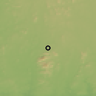 Shaded relief of the 60 km around Alade, drawn from the GMTED2010 grid