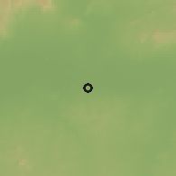 Shaded relief of the 60 km around Numan, drawn from the GMTED2010 grid