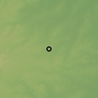 Shaded relief of the 60 km around Obena, drawn from the GMTED2010 grid