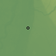 Shaded relief of the 60 km around Obufie, drawn from the GMTED2010 grid