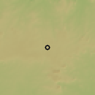 Shaded relief of the 60 km around Ode, drawn from the GMTED2010 grid
