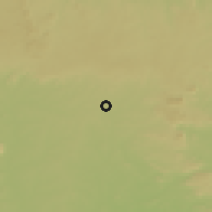 Shaded relief of the 60 km around Ode, drawn from the GMTED2010 grid