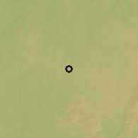 Shaded relief of the 60 km around Offa, drawn from the GMTED2010 grid