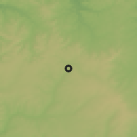 Shaded relief of the 60 km around Ogodu, drawn from the GMTED2010 grid