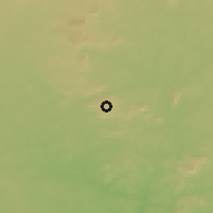 Shaded relief of the 60 km around Oka, drawn from the GMTED2010 grid