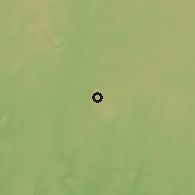Shaded relief of the 60 km around Oke Iho, drawn from the GMTED2010 grid