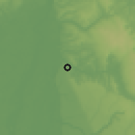 Shaded relief of the 60 km around Okija, drawn from the GMTED2010 grid