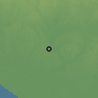 Shaded relief of the 60 km around Okitipupa, drawn from the GMTED2010 grid