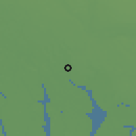 Shaded relief of the 60 km around Okrika, drawn from the GMTED2010 grid
