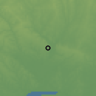 Shaded relief of the 60 km around Okun Owa, drawn from the GMTED2010 grid