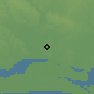 Shaded relief of the 60 km around Omu, drawn from the GMTED2010 grid