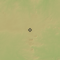 Shaded relief of the 60 km around Omuo, drawn from the GMTED2010 grid