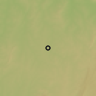Shaded relief of the 60 km around Omupo, drawn from the GMTED2010 grid