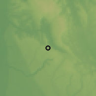 Shaded relief of the 60 km around Orlu, drawn from the GMTED2010 grid