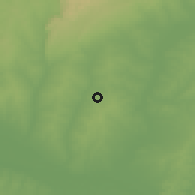 Shaded relief of the 60 km around Oro, drawn from the GMTED2010 grid