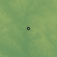 Shaded relief of the 60 km around Abeokuta, drawn from the GMTED2010 grid