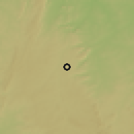 Shaded relief of the 60 km around Osi, drawn from the GMTED2010 grid