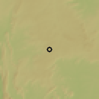 Shaded relief of the 60 km around Osi Ekiti, drawn from the GMTED2010 grid