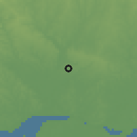 Shaded relief of the 60 km around Ososa, drawn from the GMTED2010 grid