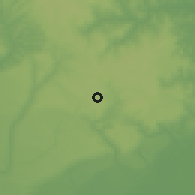 Shaded relief of the 60 km around Ote Ogbeji, drawn from the GMTED2010 grid