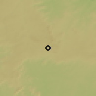 Shaded relief of the 60 km around Oye, drawn from the GMTED2010 grid