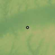Shaded relief of the 60 km around Ozalla, drawn from the GMTED2010 grid