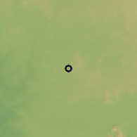 Shaded relief of the 60 km around Paiko, drawn from the GMTED2010 grid