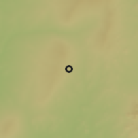 Shaded relief of the 60 km around Pindiga, drawn from the GMTED2010 grid