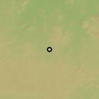 Shaded relief of the 60 km around Ponyan, drawn from the GMTED2010 grid