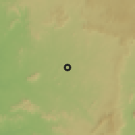 Shaded relief of the 60 km around Rubuchi, drawn from the GMTED2010 grid