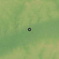 Shaded relief of the 60 km around Sabongida, drawn from the GMTED2010 grid