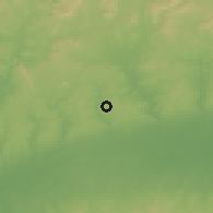 Shaded relief of the 60 km around Sebe, drawn from the GMTED2010 grid
