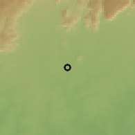 Shaded relief of the 60 km around Shendam, drawn from the GMTED2010 grid