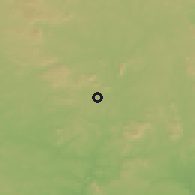 Shaded relief of the 60 km around Shosan, drawn from the GMTED2010 grid