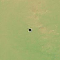 Shaded relief of the 60 km around Sopare, drawn from the GMTED2010 grid