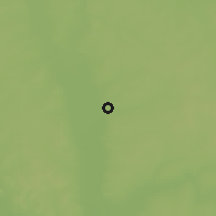 Shaded relief of the 60 km around Suru, drawn from the GMTED2010 grid