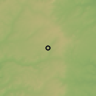 Shaded relief of the 60 km around Ankpa, drawn from the GMTED2010 grid