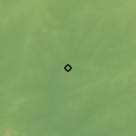 Shaded relief of the 60 km around Tsuwa, drawn from the GMTED2010 grid