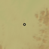 Shaded relief of the 60 km around Uba, drawn from the GMTED2010 grid