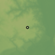 Shaded relief of the 60 km around Uburukiti, drawn from the GMTED2010 grid